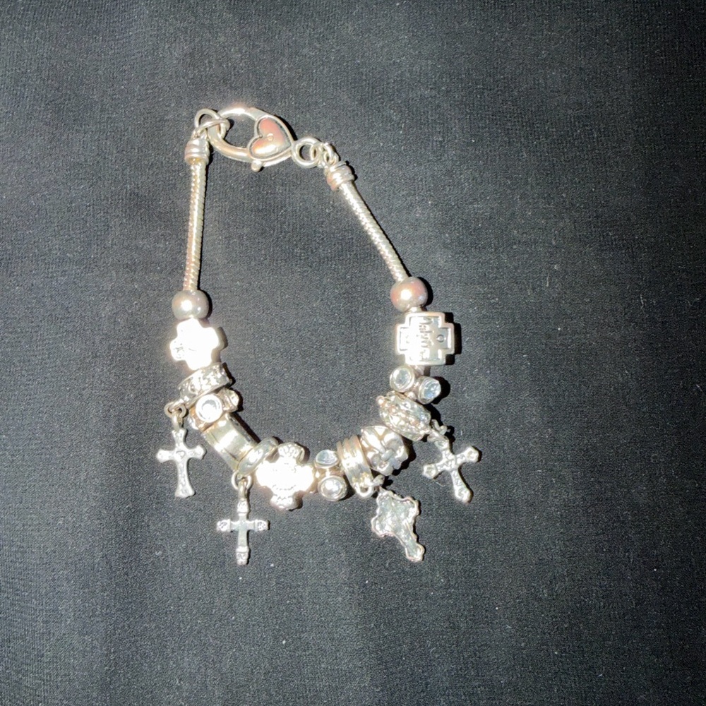 Elegant Silver Charm Bracelet